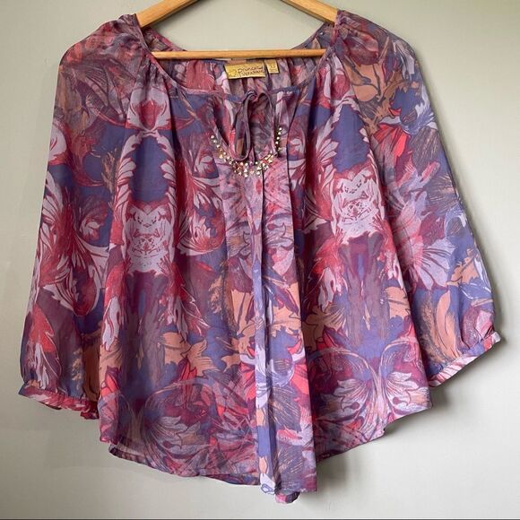 Princess Vera Wang Sheer Blouse Size Xs - Picture 1 of 11
